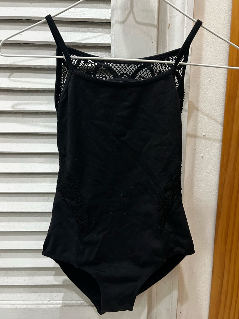 Classy and Elegant Women’s Black Ballet Leotard with Lace Open Back - Bloch